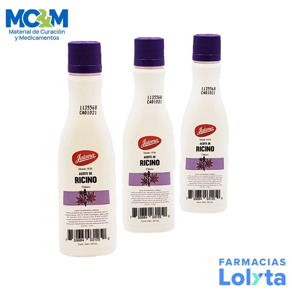 ACEITE DE RICINO 60 ML LAB JALOMA