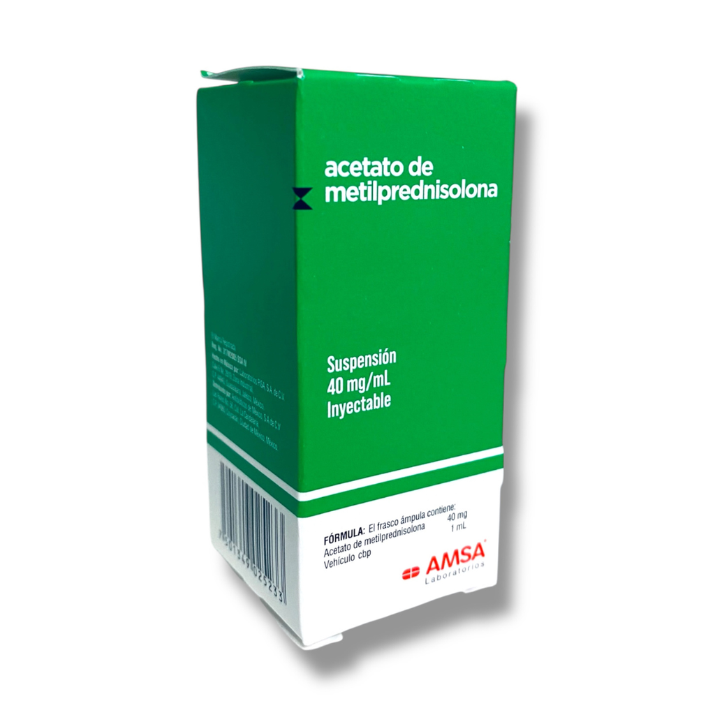 ACETATO DE METILPREDNISOLONA SOL INY 40 MG/ML C/2 ML LAB AMSA