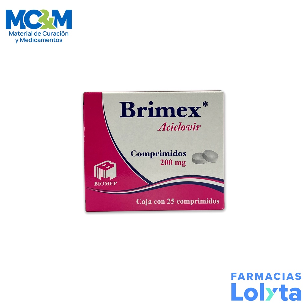 ACICLOVIR 200 MG C/25 COMPRIMIDOS BRIMEX LAB BIOMEP