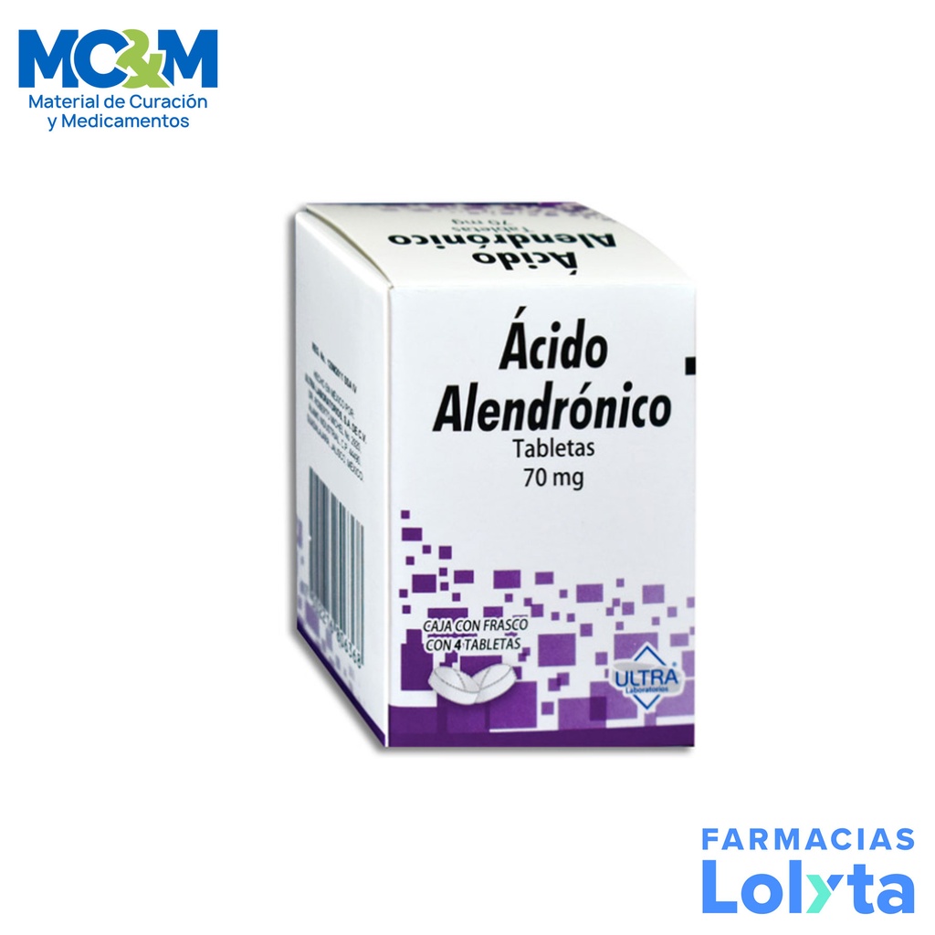 ACIDO ALENDRONICO 70 MG C/4 TAB LAB AMSA