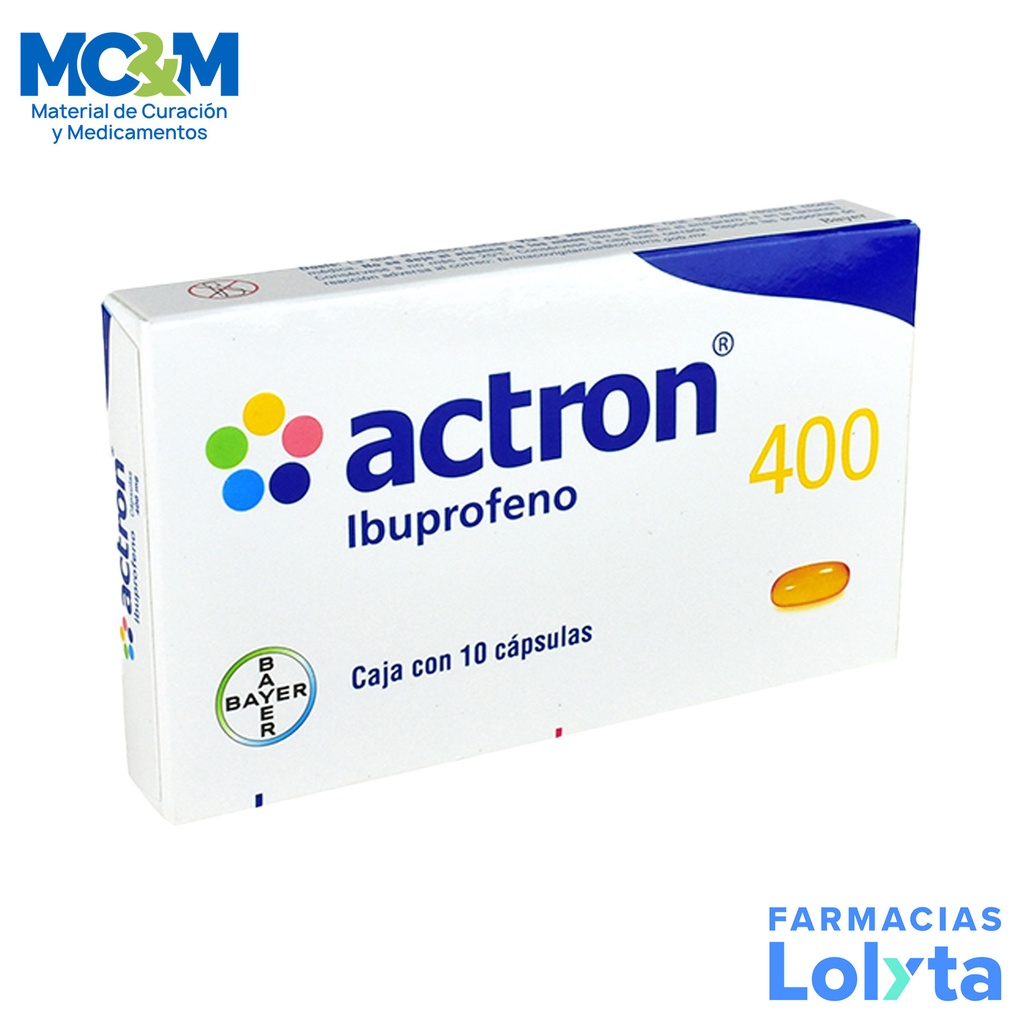 ACTRON 400 MG C/10 CAP IBUPROFENO LAB BAYER