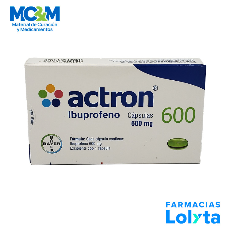 ACTRON 600 MG C/10 CAP IBUPROFENO LAB BAYER