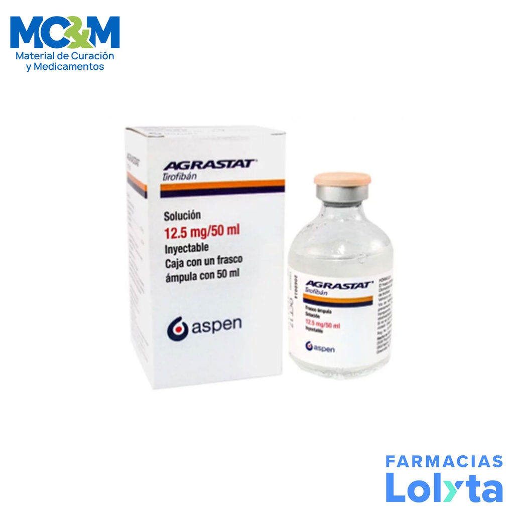 AGRASTAT SOL INY 12.5 MG/50 ML TIROFIBAN LAB ASPEN