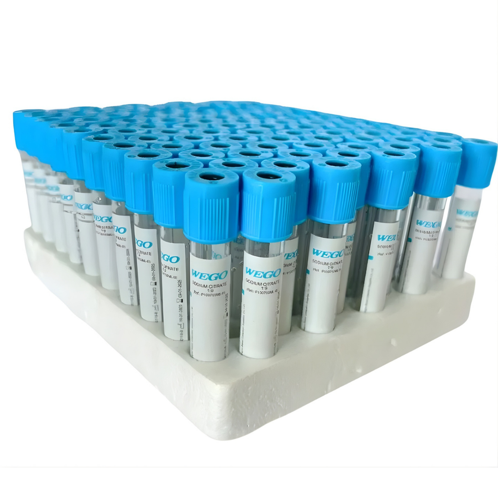 TUBO PARA RECOLECCION DE MUESTRA DE SANGRE 2.7 ML AZUL 100 PZAS C/CITRATO DE SODIO (TIPO VACUTAINER) REF P130753ML-B WEGO