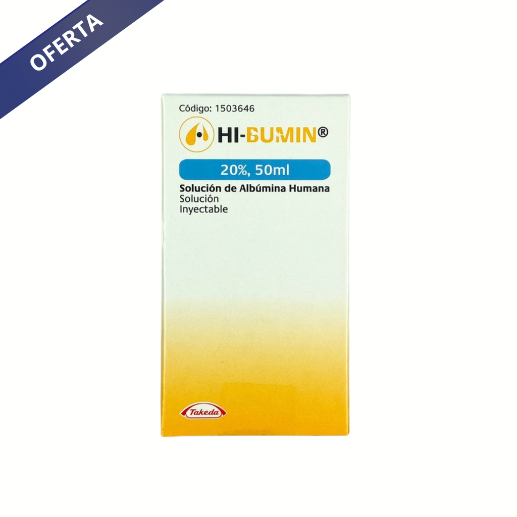 ALBUMINA HUMANA 20% SOL INY 10G/50ML