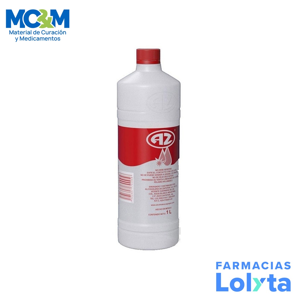 ALCOHOL 1000ML 96° ROJO ALCOHOL ZAPOPAN