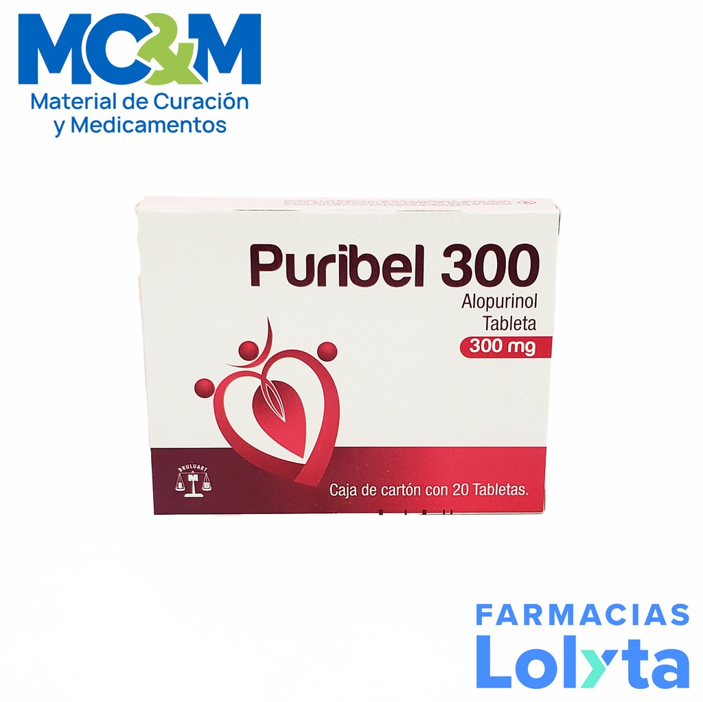 ALOPURINOL 300 MG C/20 TAB PURIBEL 300 LAB BRULUART