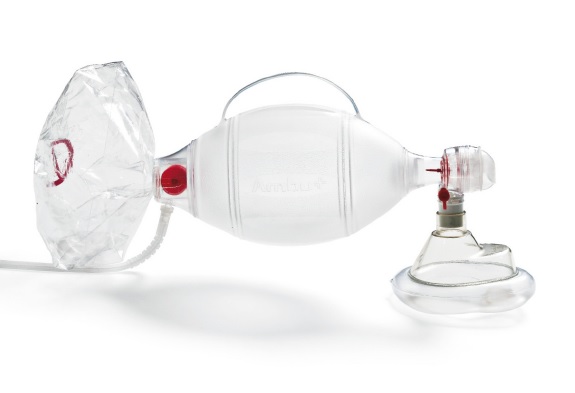 RESUCITADOR DESECHABLE PEDIATRICO CON RESERVORIO Y MASCARILLA VIASYS REF AF2000MB (AMBU)