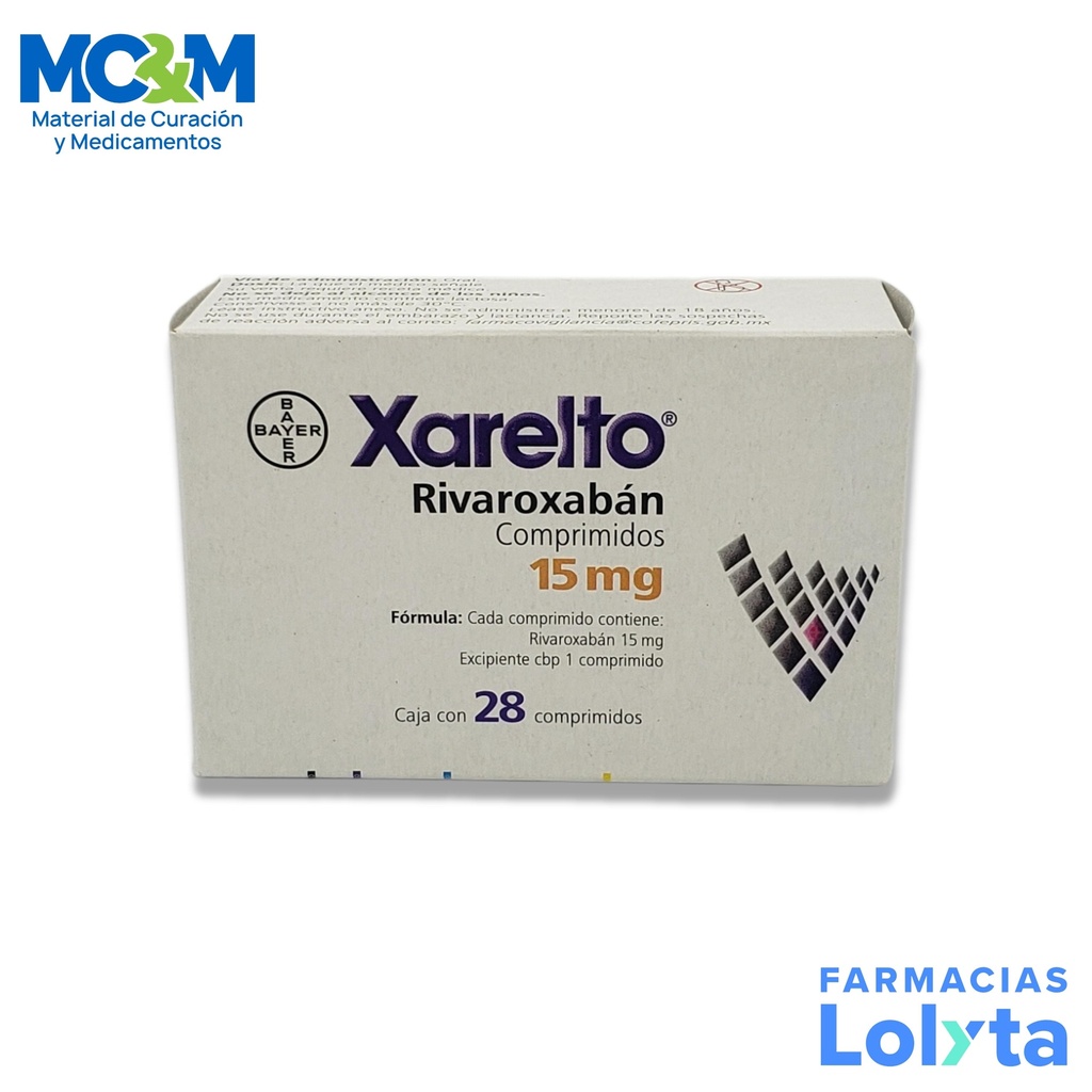 XARELTO 15 MG C/28 COMPRIMIDO RIVAROXABAN LAB BAYER