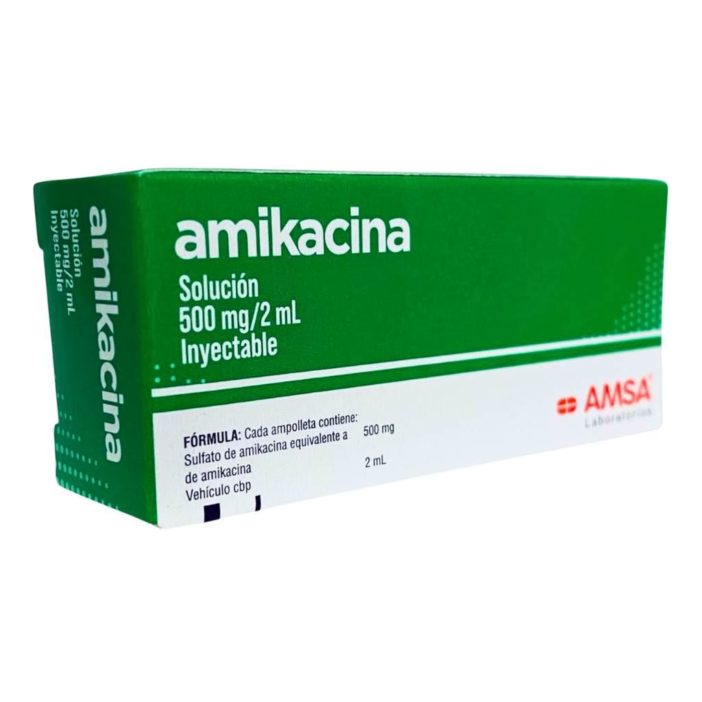 AMIKACINA SOL INY 500 MG/2 ML C/2 AMP LAB AMSA