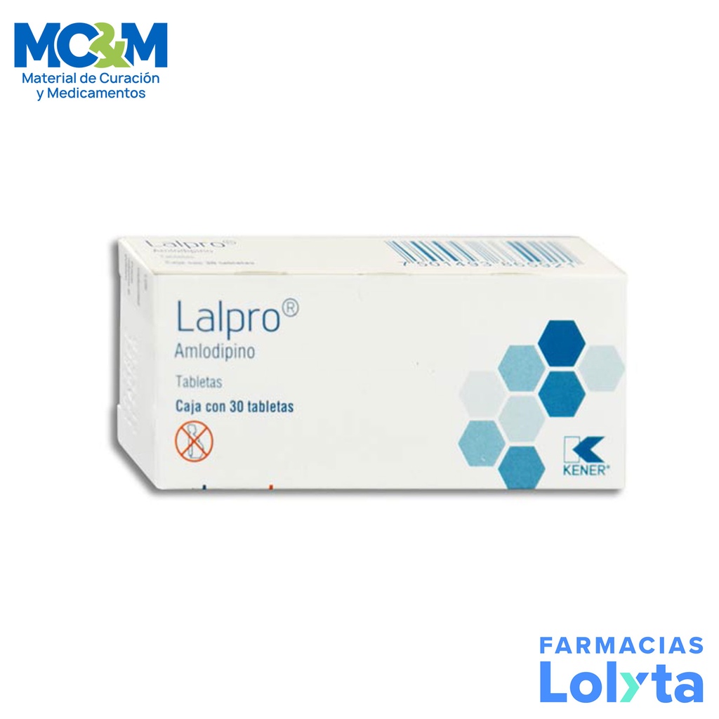 AMLODIPINO 5MG C/30 TAB LALPRO LAB KENER