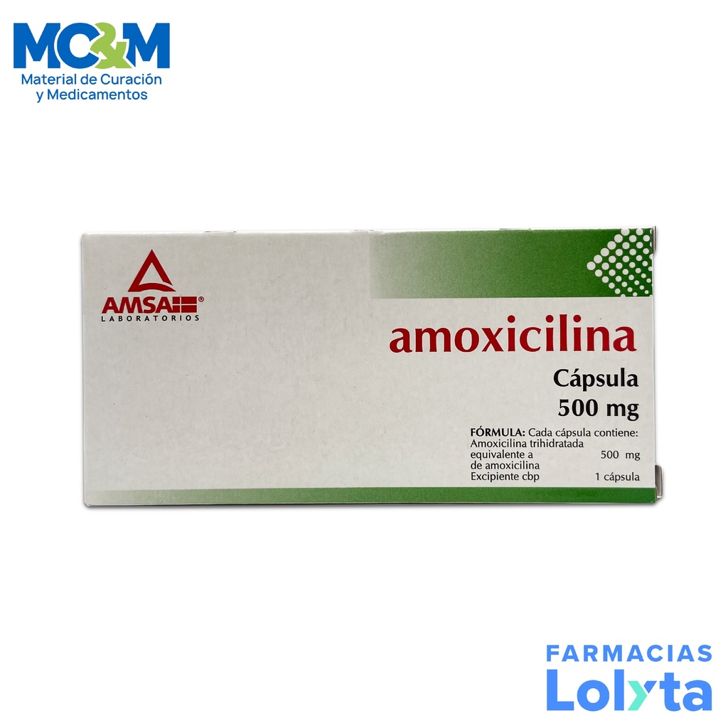 AMOXICILINA 500 MG C/12 CAP LAB AMSA