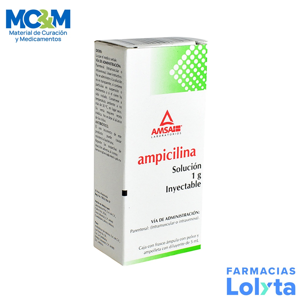 AMPICILINA SOL INY 1 GR LAB AMSA
