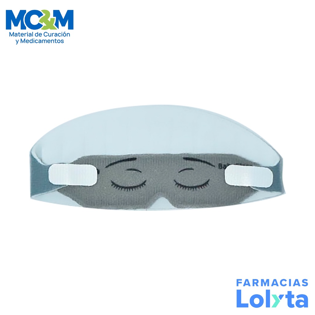 ANTIFAZ PARA PROTECCION DE FOTOTERAPIA CON CORREA DE SUJECION PRETERMINO (CHICO) COLOR GRIS HR-BS-PT BABY SLEEP