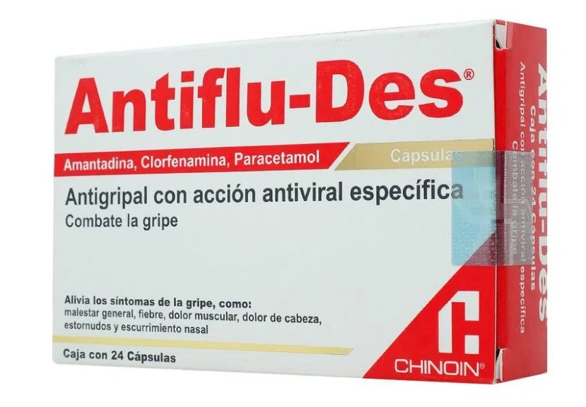ANTIFLU-DES 50/3/300 MG C/24 CAP AMANTADINA CLORFENAMINA PARACETAMOL LAB CHINOIN