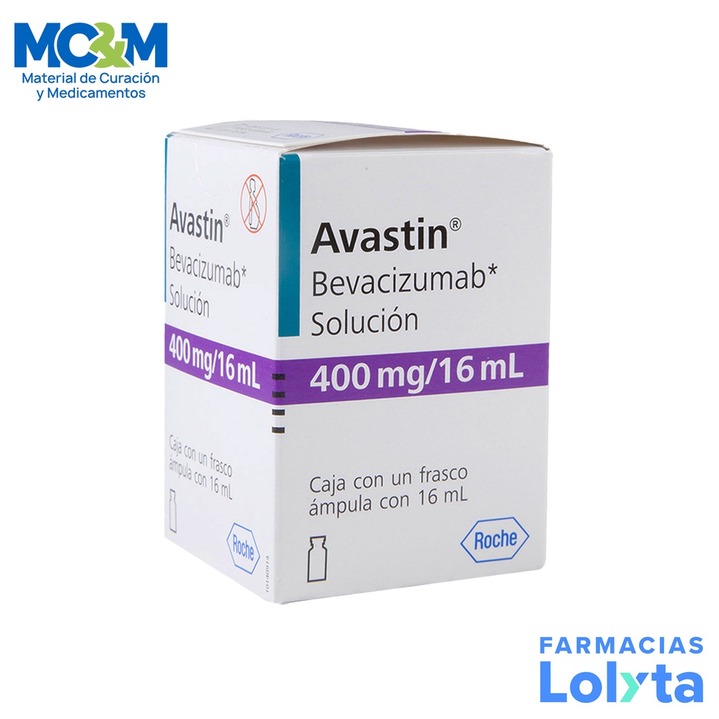 AVASTIN SOL INY 400 MG/16 ML BEVACIZUMAB LAB ROCHE (RF)