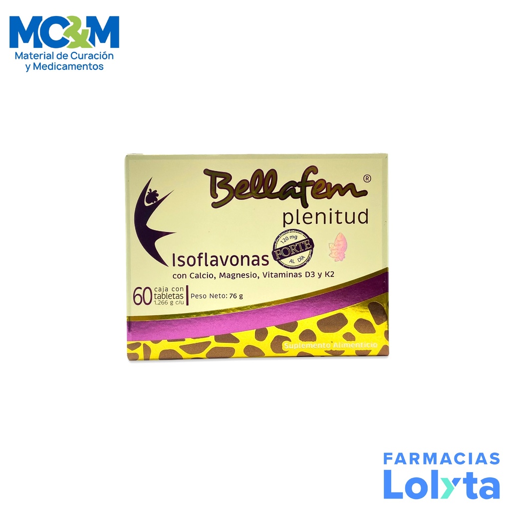 BELLAFEM PLENITUD SUPLEMENTO ALIMENTICIO C/60 TAB LAB EXELTIS