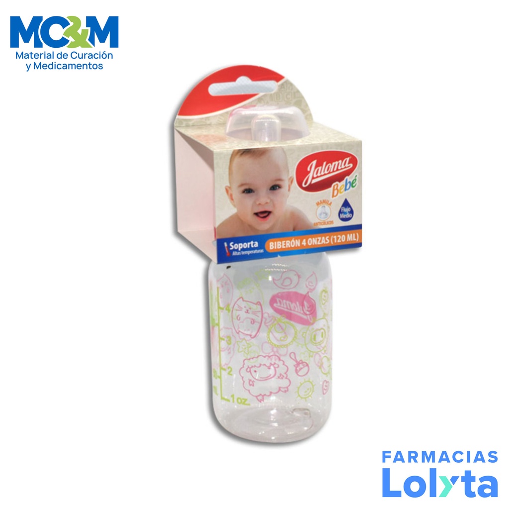 BIBERON CRISTALINO 120 ML 4 OZ JALOMA