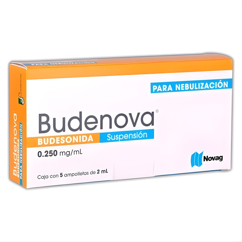 BUDESONIDA SUSP P/NEBULIZAR 0.250/2 ML C/5 AMP (0.125 MG/ML) LAB NOVAG