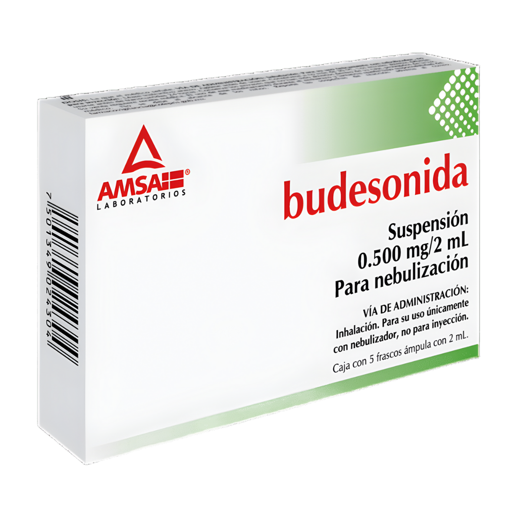 BUDESONIDA SUSP P/NEBULIZAR 0.500 MG/2 ML C/5 AMP (0.250 MG/ML) LAB AMSA (PULMICORT)