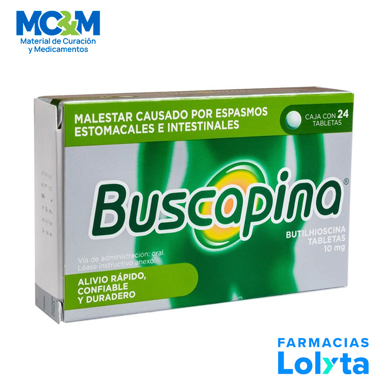 BUSCAPINA 10 MG HIOSCINA C/24 TAB