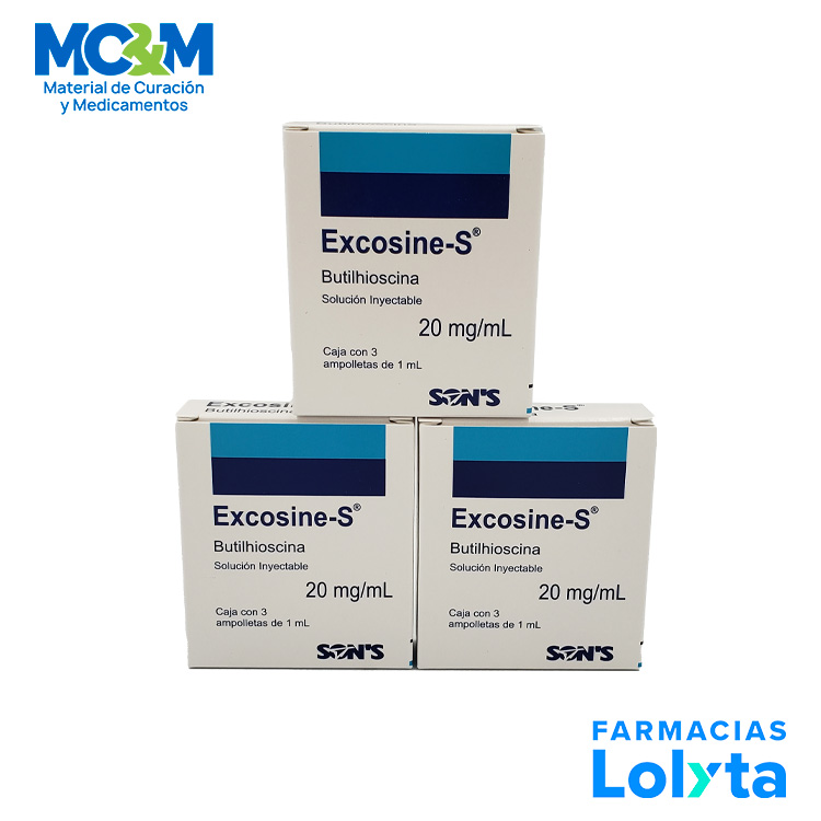 BUTILHIOSCINA SOL INY 20MG/ML C/3 AMP EXCOSINE-S LAB SONS