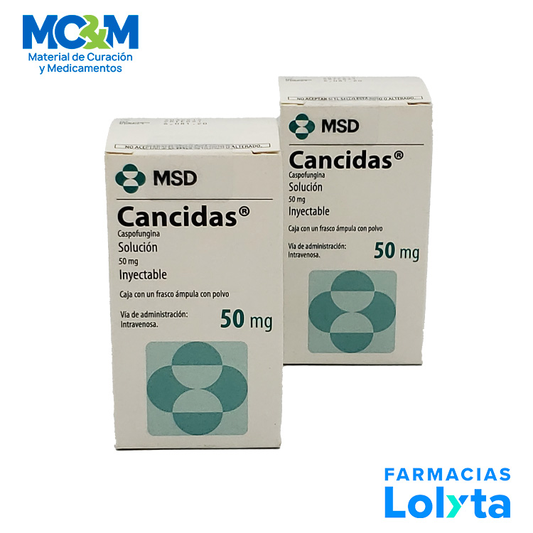 CANCIDAS SOL INY 50 MG CASPOFUNGINA LAB MSD (RF)