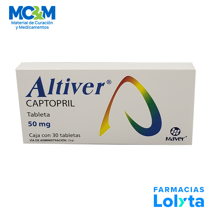 CAPTOPRIL 50 MG C/30 TAB ALTIVER LAB MAVER