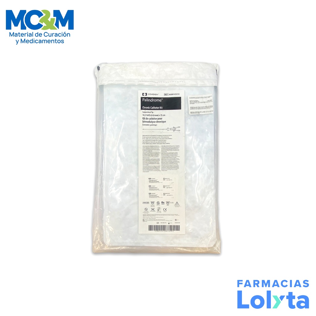 CATETER PALINDROME PARA HEMODIALISIS 14.5 FR X 55 CM REF 8888145018 COVIDIEN