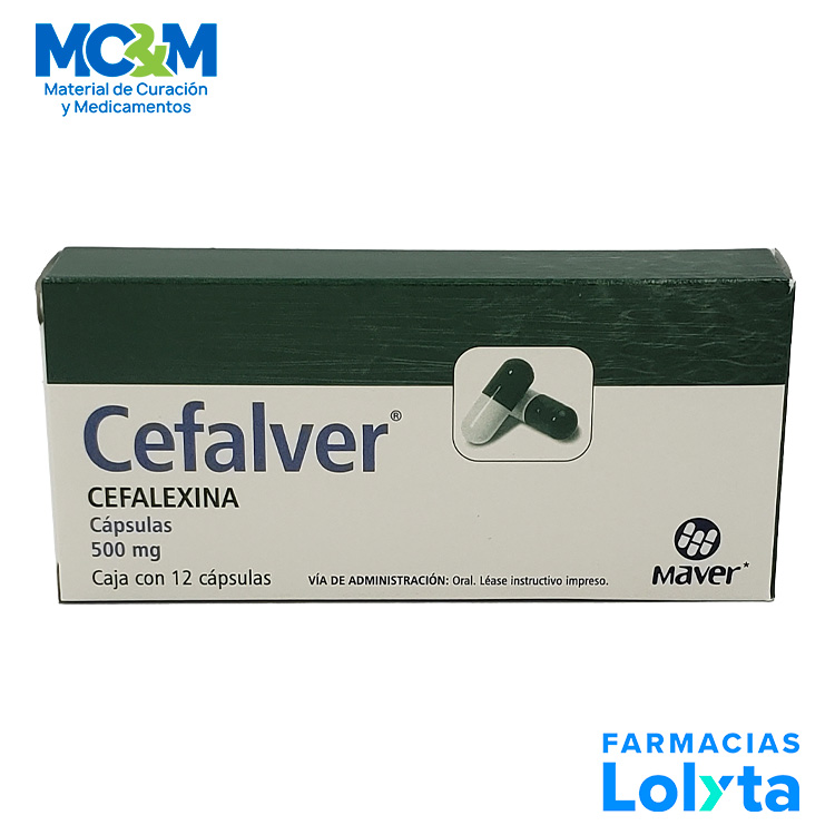 CEFALEXINA 500 MG C/12 CAP CEFALVER MAVER