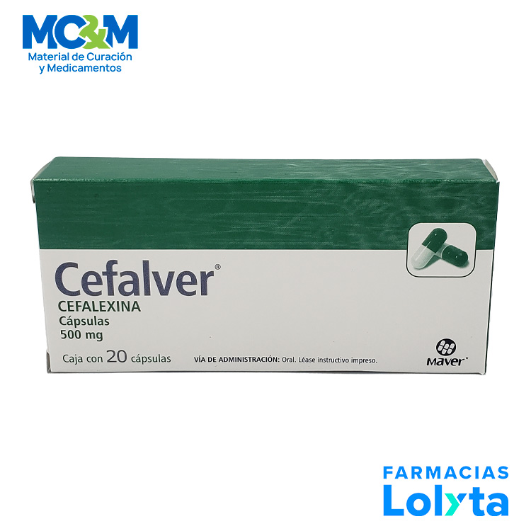 CEFALEXINA 500 MG C/20 CAP CEFALVER LAB MAVER