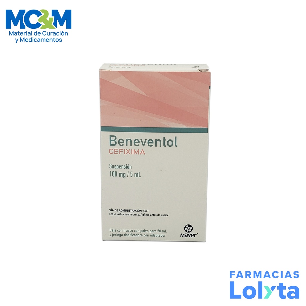 CEFIXIMA SUSP 100 MG/5 ML FCO C/50 ML BENEVENTOL LAB MAVER