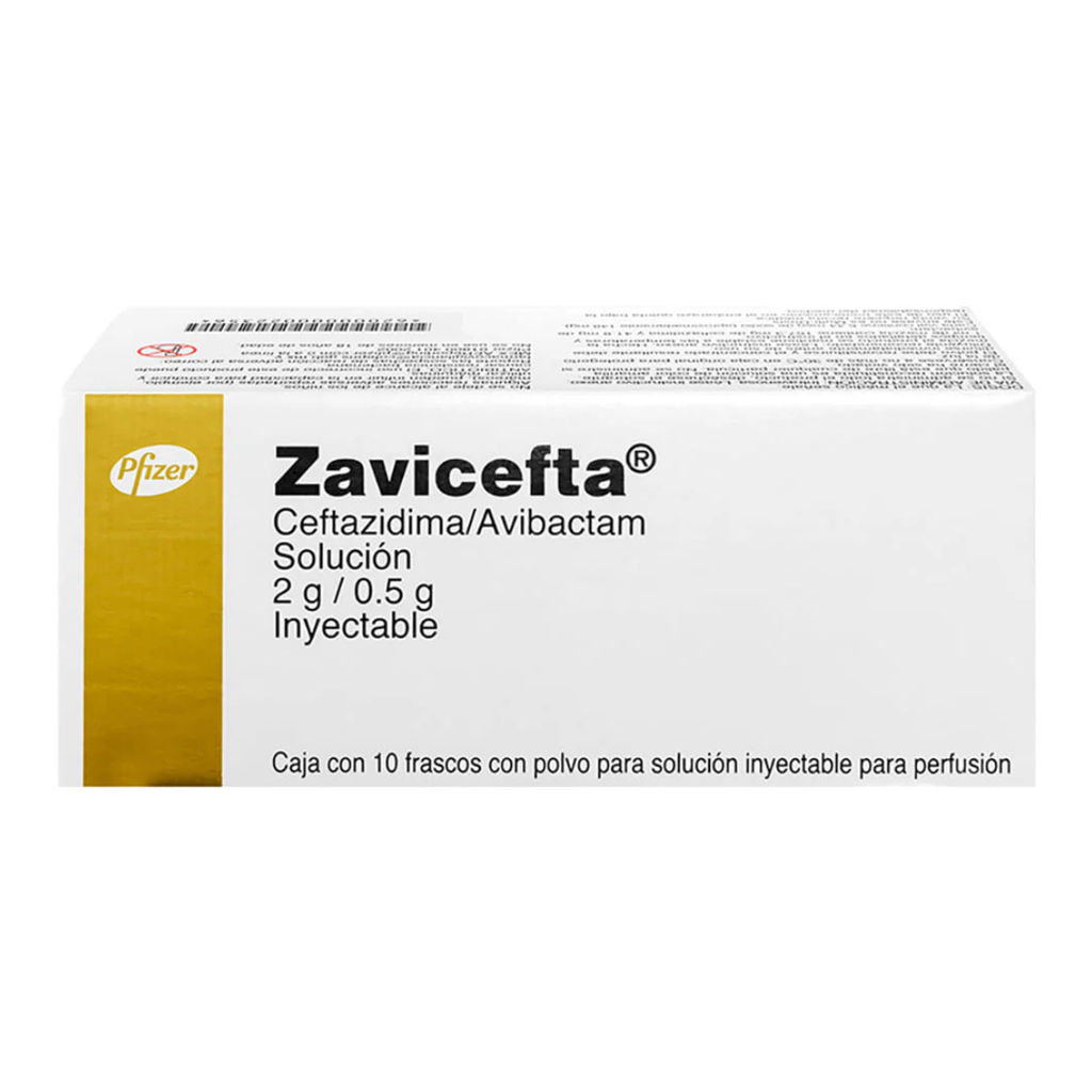 ZAVICEFTA SOL INY 2/0.5 G C/10 FCOS CEFTAZIDIMA AVIBACTAM LAB PFIZER