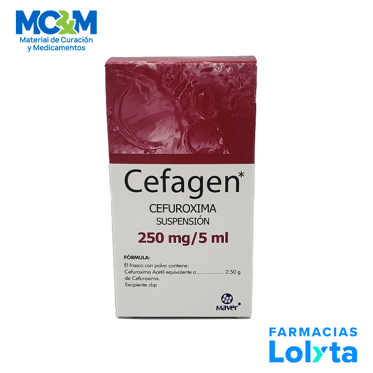 CEFUROXIMA SUSPENSION 250 MG/5 ML C/50 ML CEFAGEN LAB MAVER