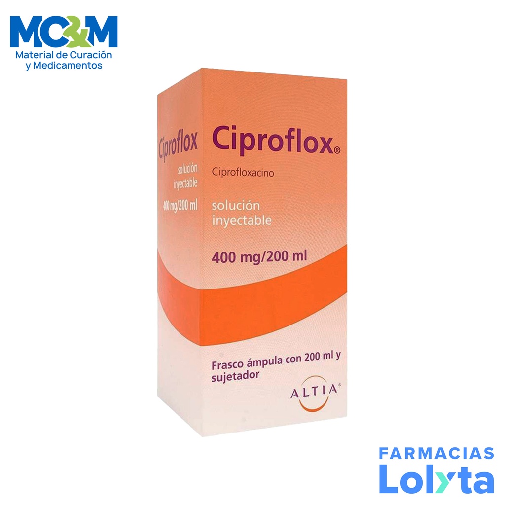CIPROFLOX SOL INY 400MG/200ML CIPROFLOXACINO LAB ALTIA