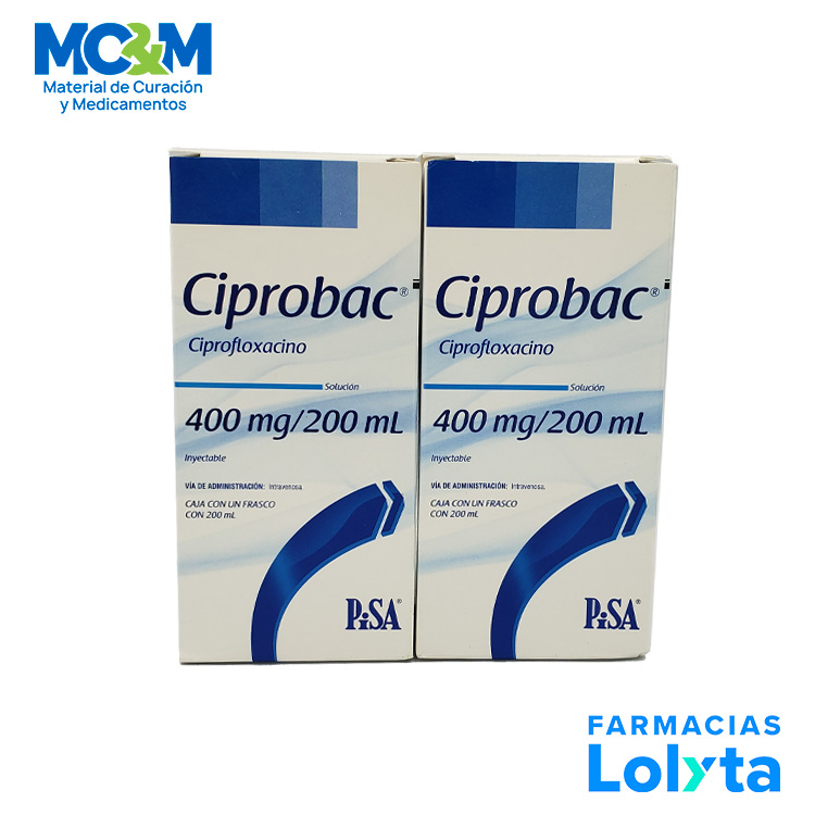 CIPROFLOXACINO SOL INY 400 MG/200 ML C/200 ML CIPROBAC LAB PISA