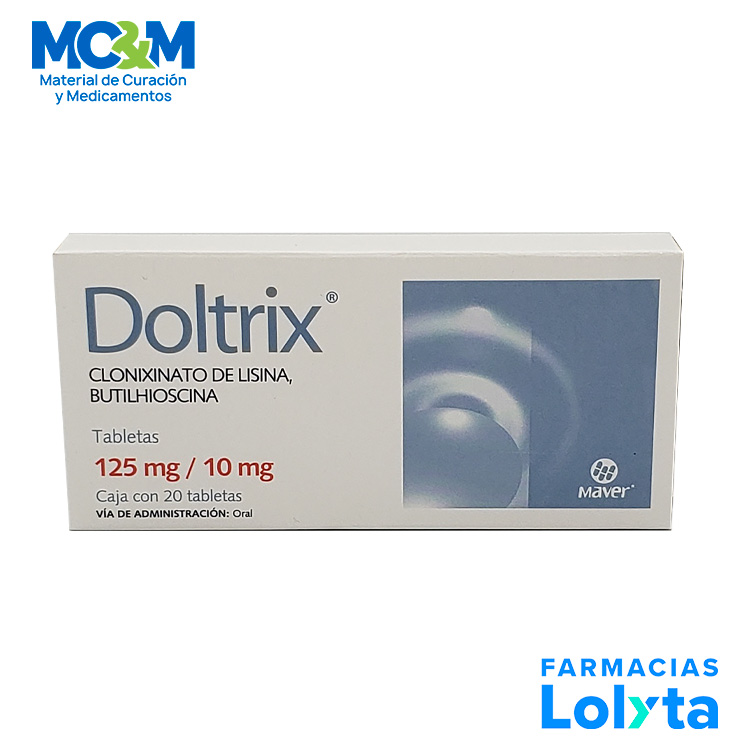 CLONIXINATO DE LISINA BUTILHIOSCINA 125/10 MG C/20 TAB DOLTRIX LAB MAVER