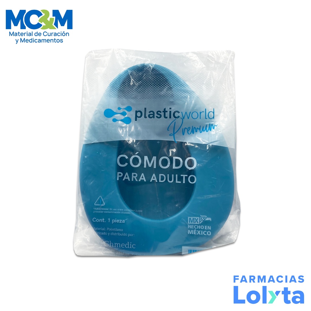COMODO ADULTO COLOR AZUL PLASTIC WORLD PREMIUM GH MEDIC