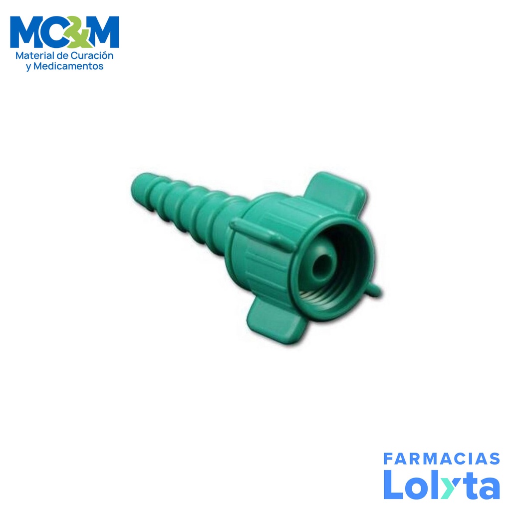CONECTOR NIPLE DISS PARA OXIGENO TIPO COLA DE RATON REF HUD2555 HUDSON RCI