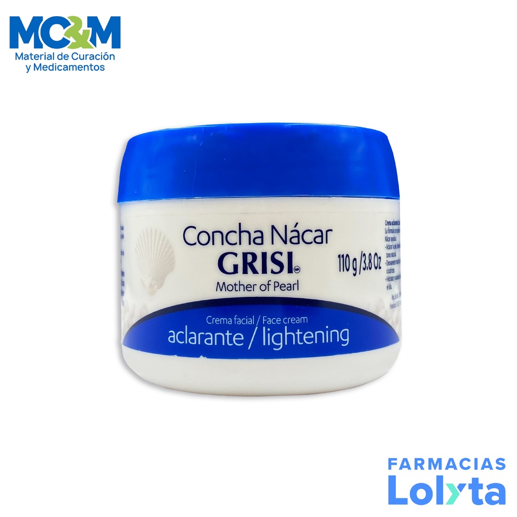 CREMA FACIAL ACLARANTE CONCHA NACAR C/110G LAB GRISI