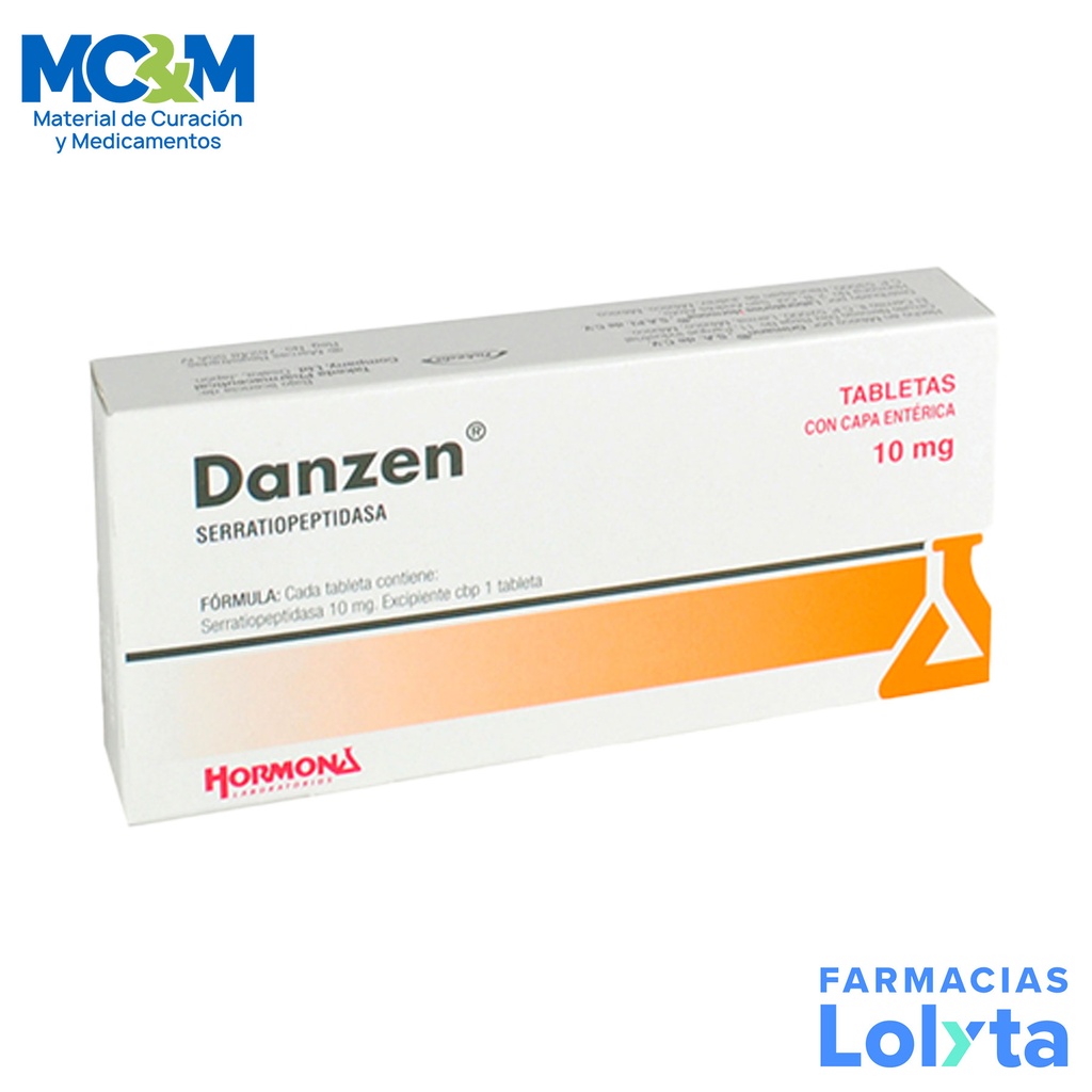 DANZEN 10 MG C/20 TAB SERRATIOPEPTIDASA LAB SANFER