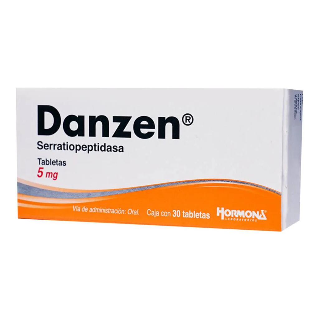DANZEN 5 MG C/30 TAB SERRATIOPEPTIDASA LAB HORMONA