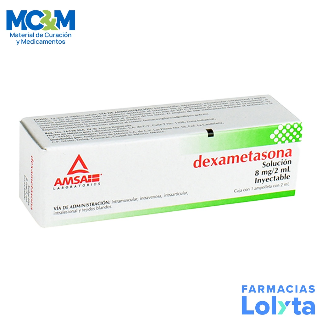 DEXAMETASONA SOL INY 8MG /2ML CRISTAL AMSA
