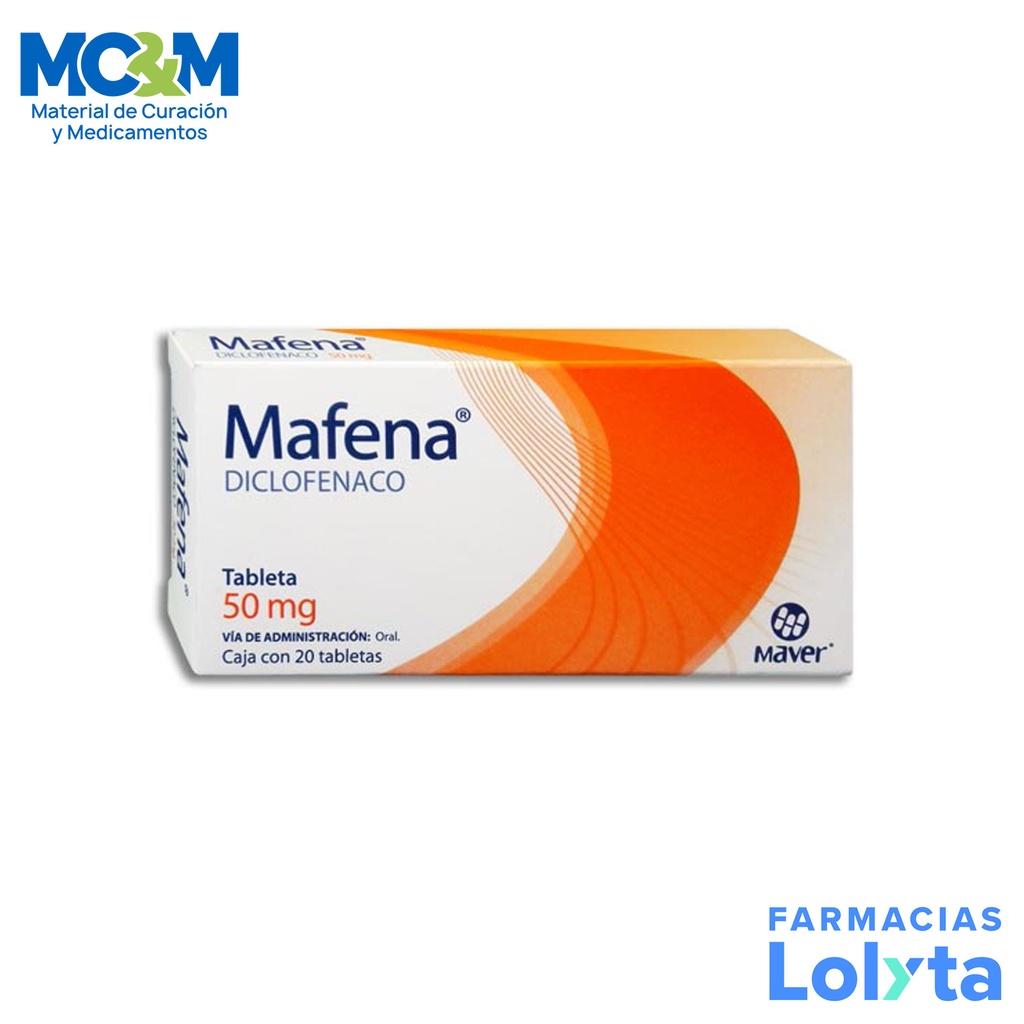 DICLOFENACO SODICO 50 MG C/20 TAB LIBERACION RETARDADA MAFENA LAB MAVER