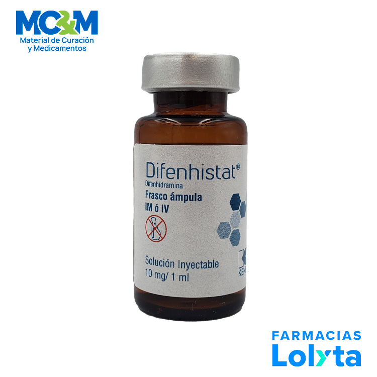 DIFENHIDRAMINA SOL INY 10 MG/ML C/10 ML DIFENHISTAT LAB KENER