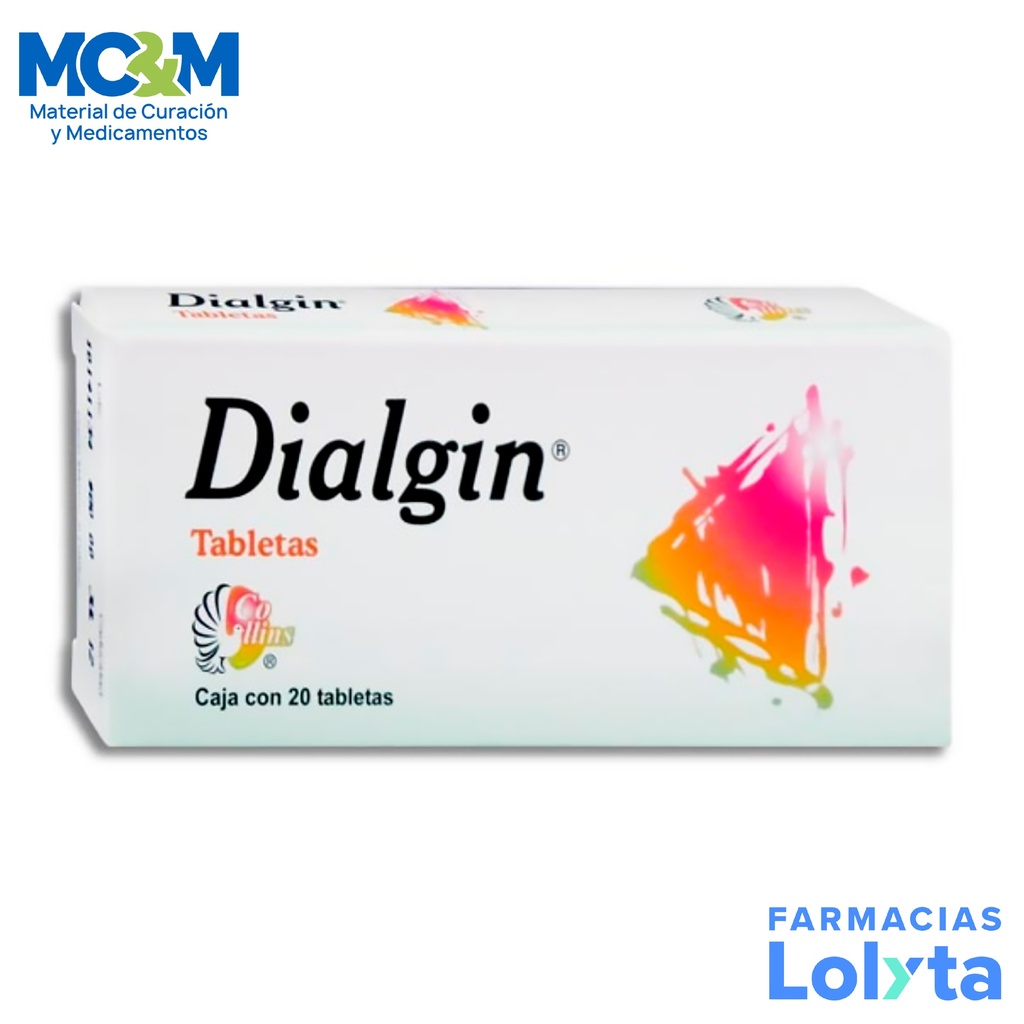 DIYODOHIDROXIQUINOLEINA CARBON ACTIVADO FURAZOLIDONA HOMATROPINA 200/200/50/2 MG C/20 TAB DIALGIN LAB COLLINS