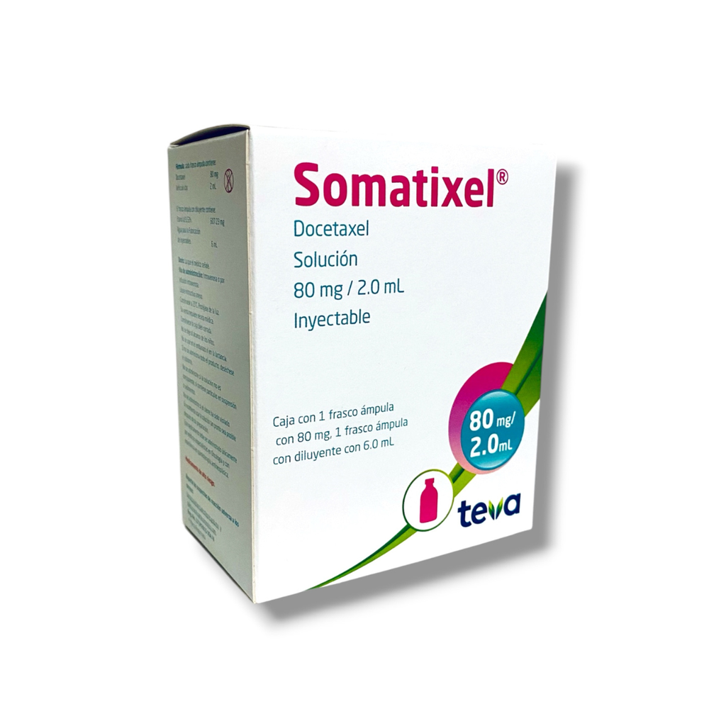 DOCETAXEL SOL INY 80 MG/2 ML C/1 FCO AMPULA SOMATIXEL LAB TEVA