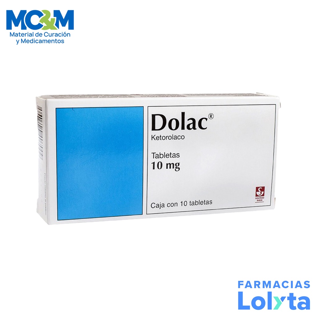 DOLAC 10 MG C/10 TAB KETOROLACO SIEGFRIED RHEIN
