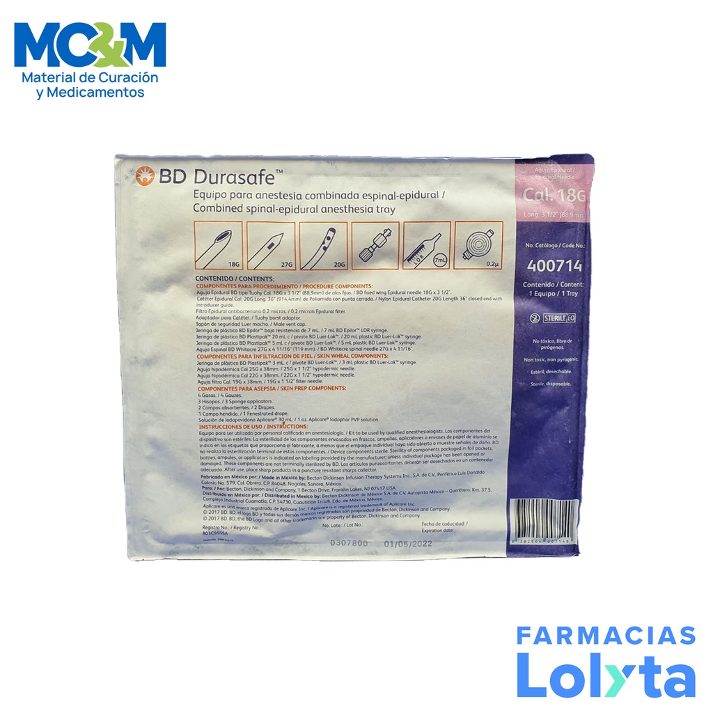 DURASAFE CAL. 18 X 3 1/2 IN 400714 BD