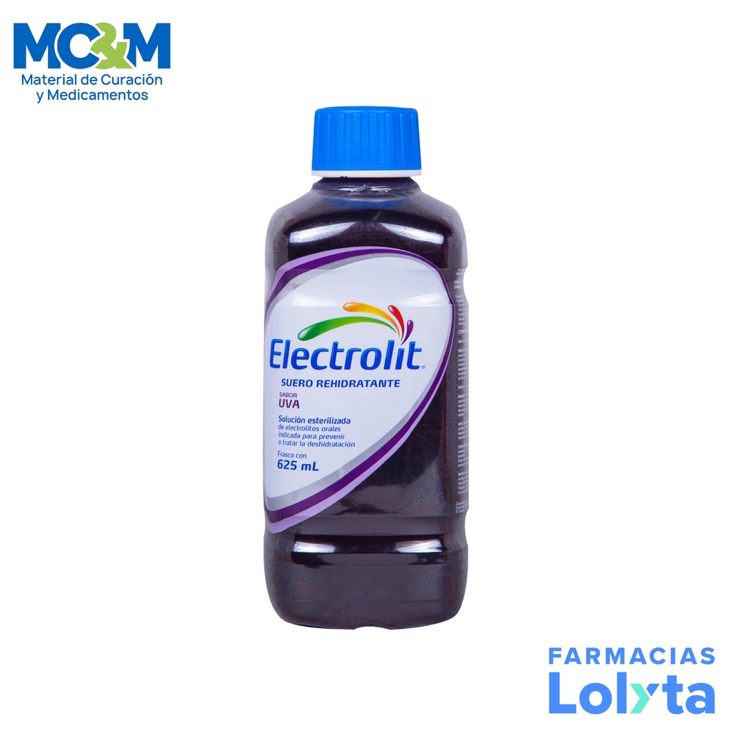 ELECTROLIT SUERO ORAL UVA 625 ML LAB PISA